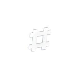 Hashtag 20,5cm - Blanc