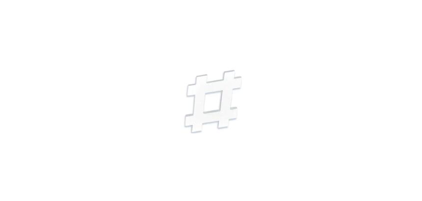 Hashtag 20.5cm - White