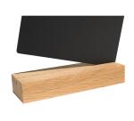 Support visuel vertical ardoise avec socle bois A4 - Noir