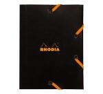 Rhodia chemise à élastiques 3 rabats 12x16 cm - Noir