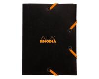 Rhodia chemise à élastiques 3 rabats 12x16 cm - Noir