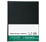 Registre 32x25cm 5x5 folioté 100 pages - Noir