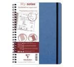 My.Notes Age Bag carnet reliure intégrale à marges détachables A5+ 120 pages détachables ligné + cadre en-tête - Bleu
