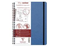 My.Notes Age Bag carnet reliure intégrale à marges détachables A5+ 120 pages détachables ligné + cadre en-tête - Bleu