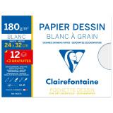 Dessin à Grain pochette 12+3F 24x32cm 180g