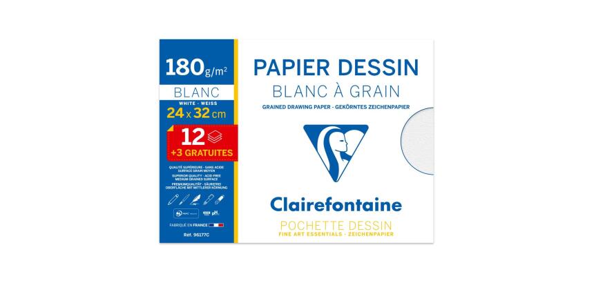 Dessin à Grain pochette 12+3F 24x32cm 180g