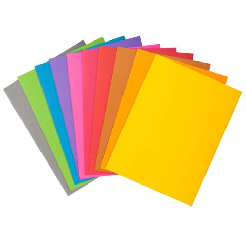 Paquete de 50 Subcarpetas Rock''s 210 g/m2 - Colores surtidos