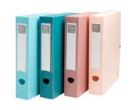 Klasseerdoos met drukknop rug 60mm gerecyclede PP Skandi - Geassorteerd