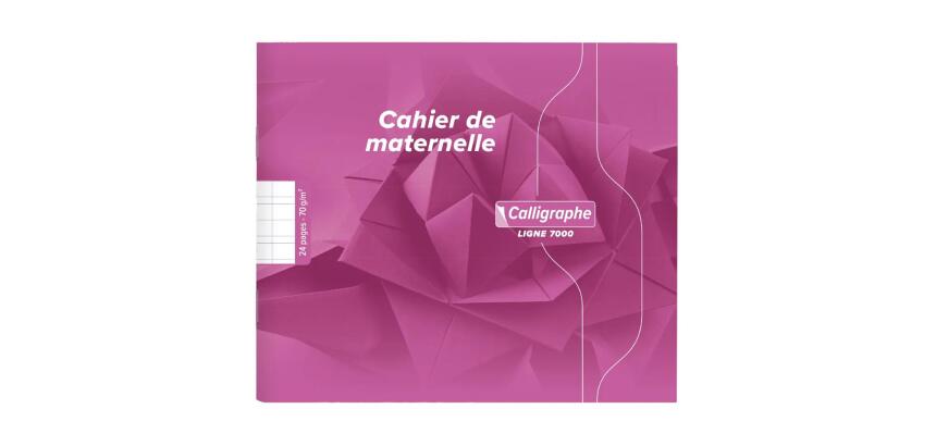 Cahier Maternelles piqué à l'italienne 7000 17x14,7 cm 24 pages DL 3mm IV 70 g - Rose