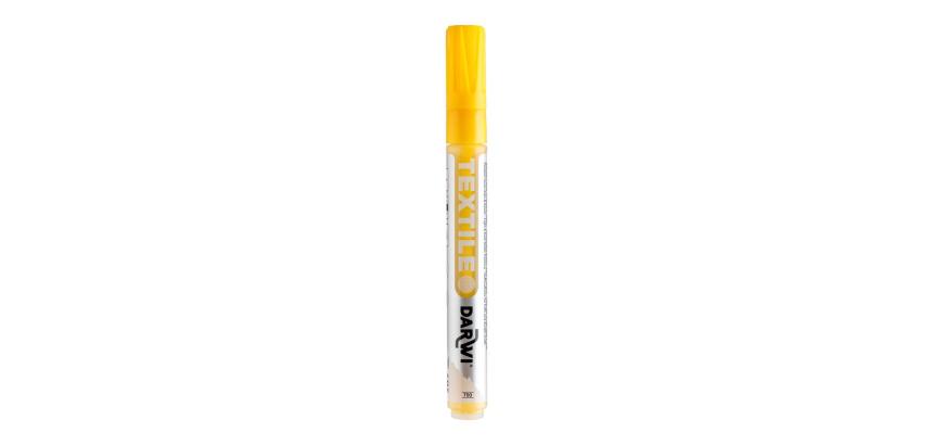 DARWI Marqueur Peinture Textile Opaque Pointe Conique Fine 2mm - Jaune