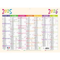 Calendrier Pep's 29,5 x 22 cm Septembre 2025 à Septembre 2026 - Beige