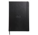 Webnotebook A4 192 pages ligné papier ivoire 90g fermeture élastique - Noir