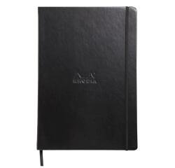 Webnotebook A4 192 pages ligné papier ivoire 90g fermeture élastique - Noir