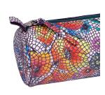 Céleste CUIR Trousse ronde Ø5,5x22 cm Multicolores
