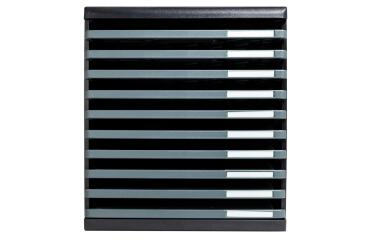 MODULO A4 - 10 open drawers ECO black/gr - Dark grey
