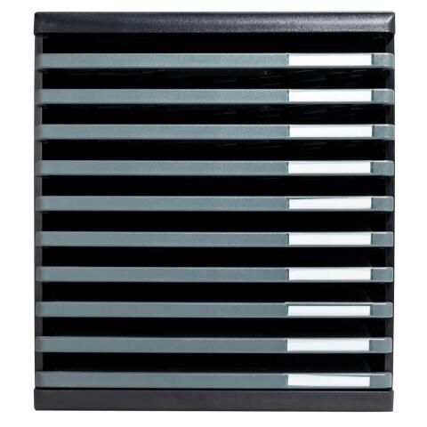 Modulo de clasificación Exacompta A4 10 cajones abiertos ECOBLACK