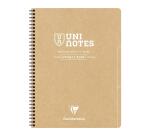 Project book Uninotes carnet recyclé reliure intégrale A4+ 160 pages détachables perforé 4 trous petits carreaux + 3 intercalaires - Assortis