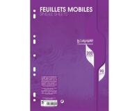 Feuillets mobiles sous film 7000 A4 200 pages perforées grands carreaux 90 g