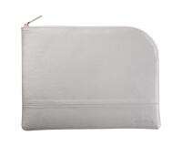 Rhodiarama pochette zippée en simili cuir - taille L (21x28 cm) - Argent