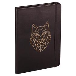BLACK FOREST Carnet rembordé rigide A5 144 pages, Loup
