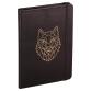 BLACK FOREST Carnet rembordé rigide A5 144 pages, Loup