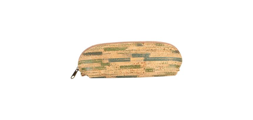 Clairefontaine CORK Small oval Pencil Case, Vegetal Design