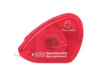 Adhesivo reposicionable de doble cara (expositor de 6) 10x7 cm - Rollo de 15 m - Frambuesa