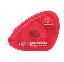 Adhesivo reposicionable de doble cara (expositor de 6) 10x7 cm - Rollo de 15 m - Frambuesa