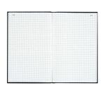 Registre 35x22,5cm 5x5 folioté 600 pages - Noir toilé