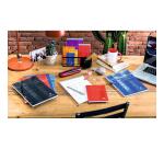 Bloc Pupitre agrafé en-tête A6 160 pages détachables petits carreaux - Assortis