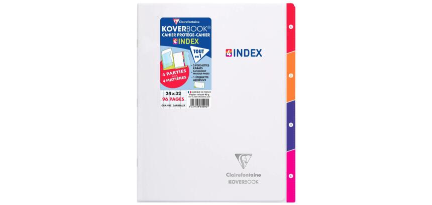 KOVERBOOK 4INDEX hardcover notebook, 240 x 320 mm