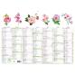 Calendrier Fleurs avec illustrations 29,5 x 22 cm Semestriel 2026