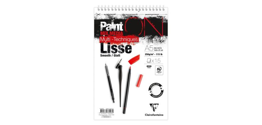 PaintON Lisse bloc spiralé 15F A5+ 250g