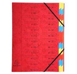 Clasificador Exacompta grapad. 24 comp. Rojo - Rojo