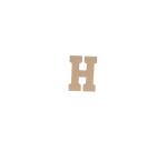Lettre H kraft 20cm - Kraft
