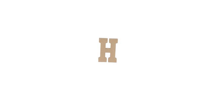 Lettre H kraft 20cm - Kraft