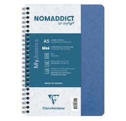 Cahier reliure intégrale Age Bag A5 100 pages petits carreaux - Bleu