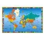 Sous-main rigide PVC Monde - 37,5x57,5 cm - Visuel