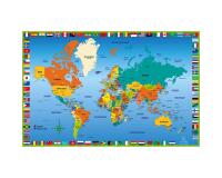 Sous-main rigide PVC Monde - 37,5x57,5 cm - Visuel