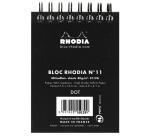 Bloc reliure intégrale Rhodia Classic 7,5x10,5 cm 80 feuillets dot microperforé 80g - Noir