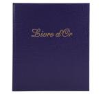 Livre d'or Balacron avec titre 140 pages blanches - 21x19 cm vertical - Couleurs assorties