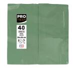 Paquet de 40 serviettes micro gaufrées ouate 2 plis - pliées 1/8