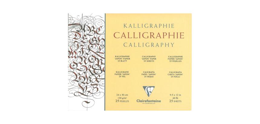 Calligraphie bloc collé 25F 24x30cm 130g