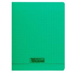 Cahier piqué 8000 POLYPRO 24x32 cm 140 pages grands carreaux 90 g - Vert