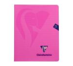 Cahier piqué Mimesys 16,5x21cm 72 pages quadrillé 4x8 + marge couverture polypropylène Couleur aléatoire - Assortis