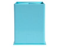 Vierkante pennenhouder met 4 verdelingen in karton - Pastelblauw