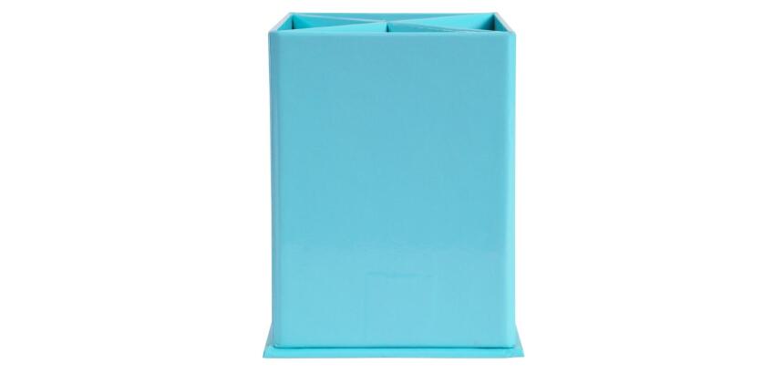 Squared pen-holder 4 comp. Aquarel coral - Pastel blue