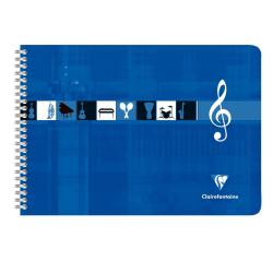 Cahier Musique reliure intégrale à l'italienne 29,7x21cm 50 pages Bleu - Bleu