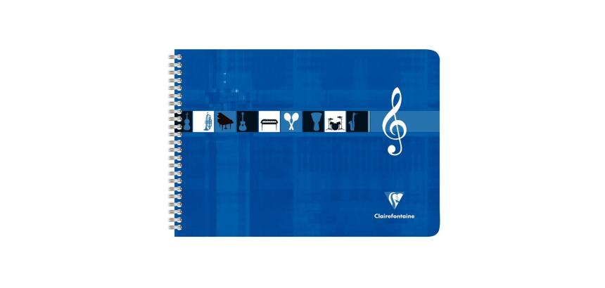 Cahier Musique reliure intégrale à l'italienne 29,7x21cm 50 pages Bleu - Bleu