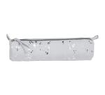 COSMICUIR DAIM Trousse ronde Ø5,5x22cm - Argent